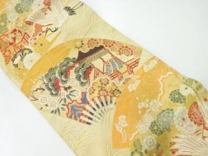 アンティーク　屋敷に松竹梅模様織出し丸帯（着用可）